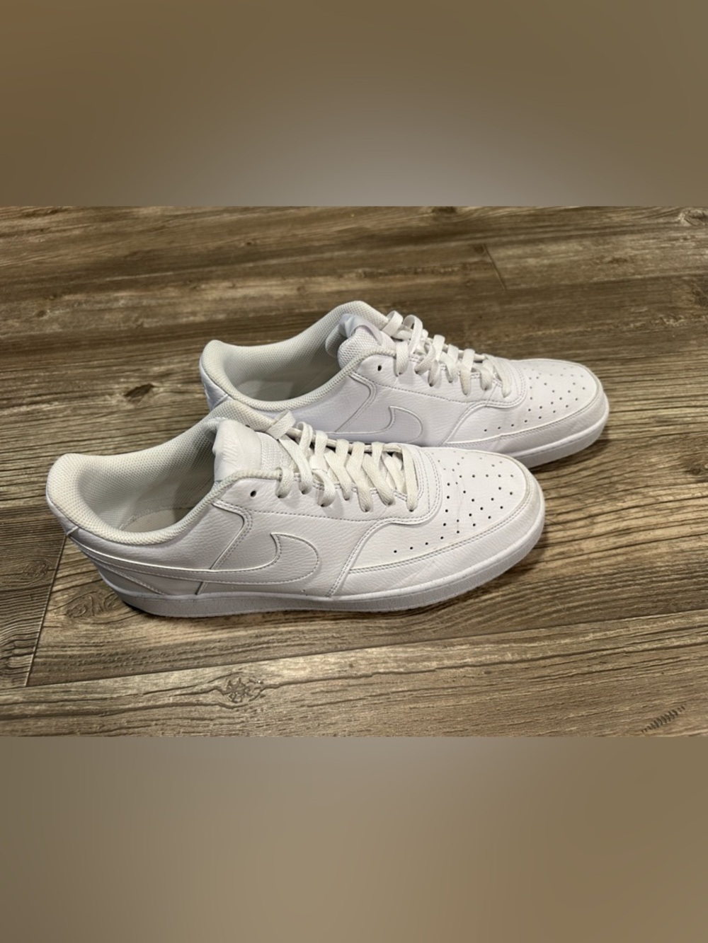 Nike White Leather Low-Top Sneakers - Men's